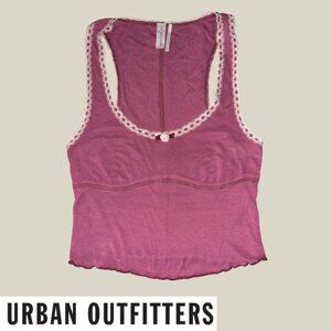 Urban Outfitters Out from Under Sweet Dreams lace trim tank in Mauve (S)